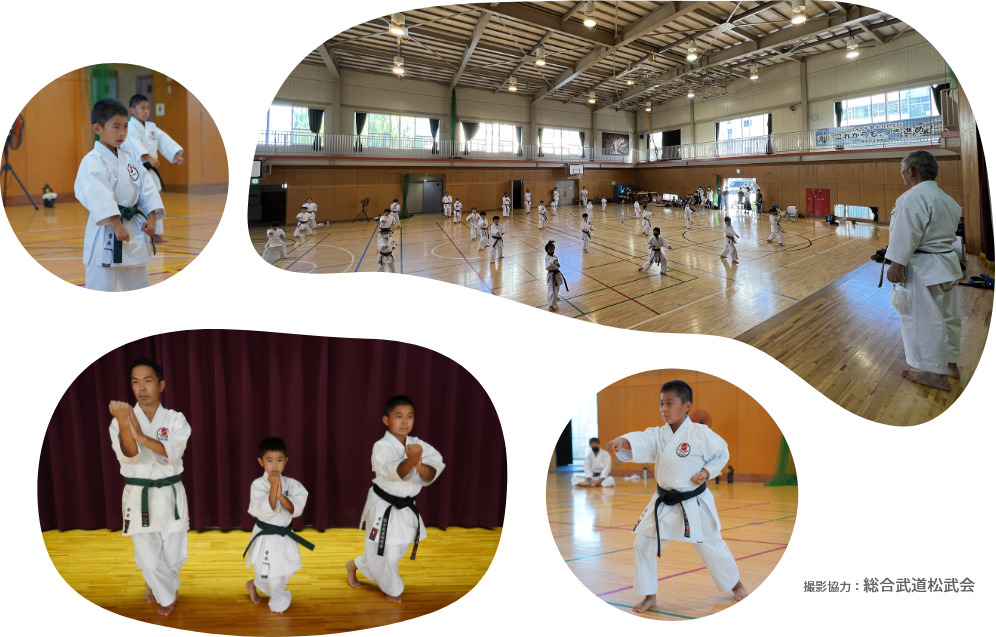 空手の練習風景　撮影協力：総合武道松武会