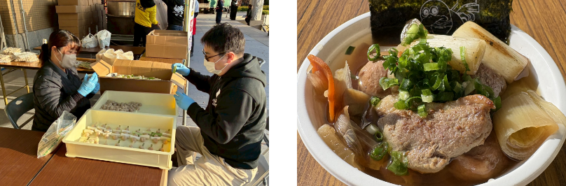 鴨ネギ鍋の様子