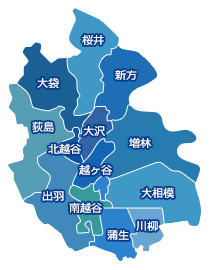 13地区の地図画像