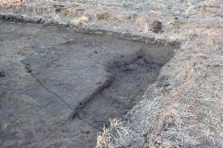 調査の結果検出された竪穴住居跡の写真