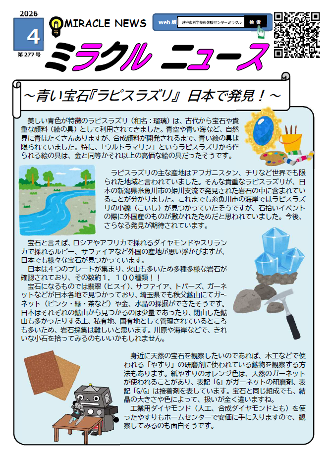 令和７年4月、ミラクルニュース