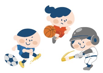 スポーツをしている人たちの画像