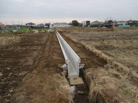 水路整備状況の写真