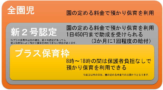 プラス保育枠は新2号認定の一部です