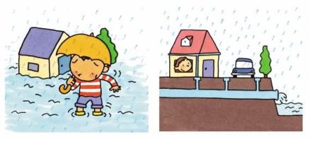 大雨から家を守ります