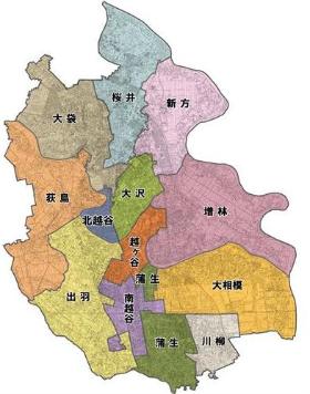 13コミュニティ区域図