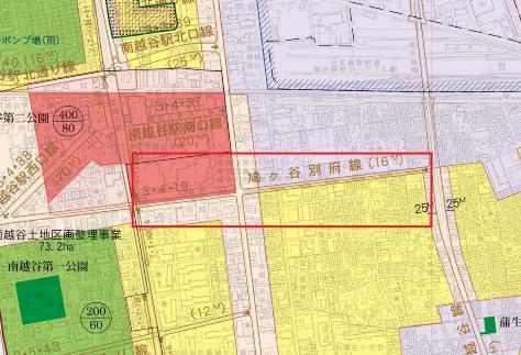 都市計画法第55条指定路線（鳩ヶ谷別府線）