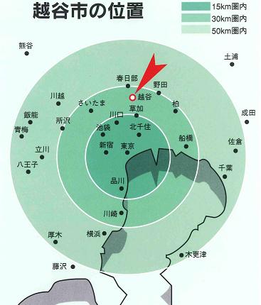 越谷市の位置