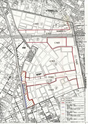 図面：七左第一地区計画の区域図