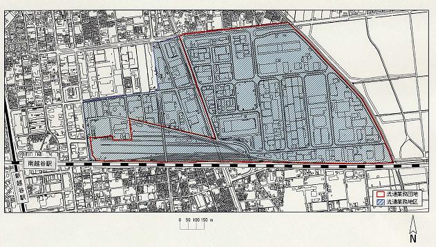 図面：流通業務地区・団地の区分図