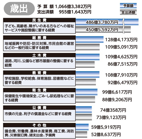 歳出の詳細グラフ