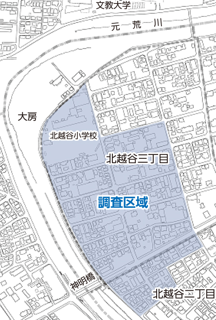 「都市再生地籍調査」対象地区地図