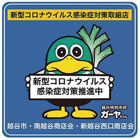 越谷特別市民のガーヤちゃんが目印