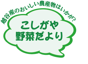 越谷産のおいしい農産物はいかが？ 