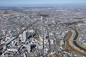 越谷駅周辺の市街地