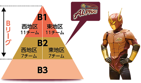 Bリーグ構成図/アルファマン