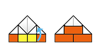 (9)黄色部分を上に折る