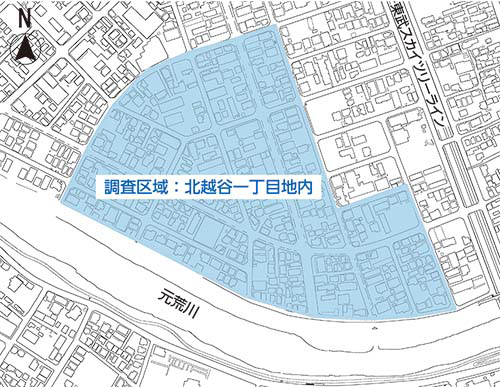 官民境界調査の実施地図