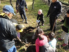 1月に行われた植樹会の様子