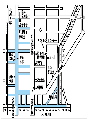 大沢地区交通規制地図