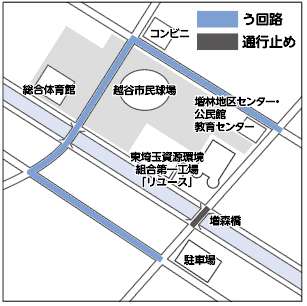 増森橋の補修工事および道路舗装工事地図