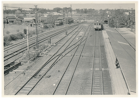 昭和35年ごろの越谷駅