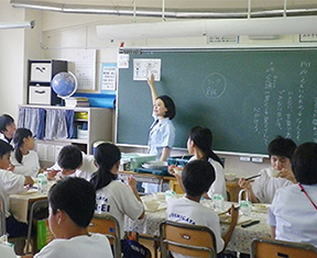 中学校で行われた食育の授業