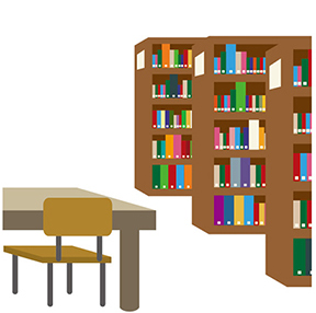 図書室イラスト