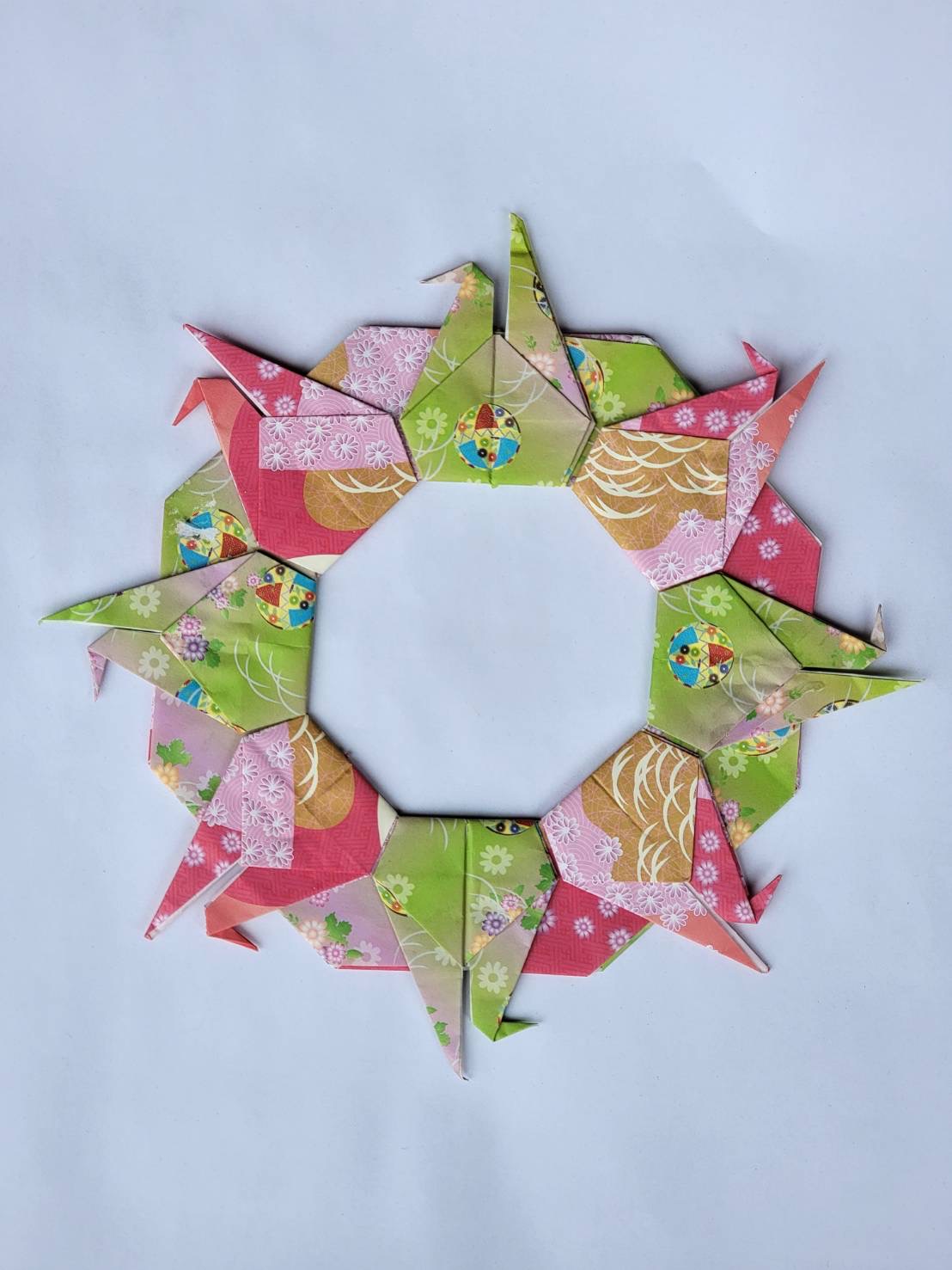 鶴のリース見本写真