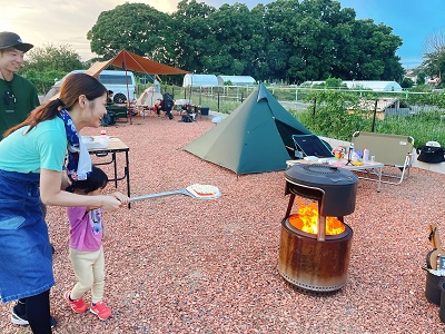 ピザ焼き体験の写真